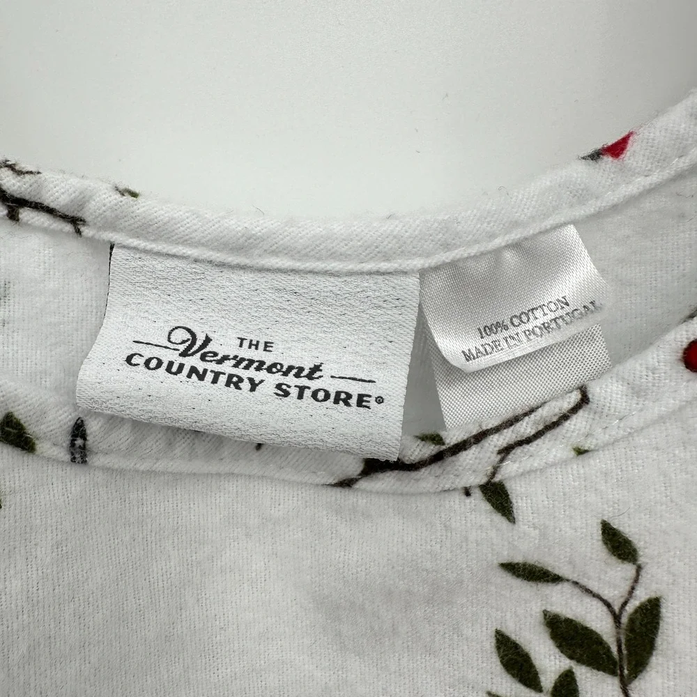 Vermont County Store Flannel Pajamas Size XL 1X‎ Birds 3 Piece Set Snow Cardinal